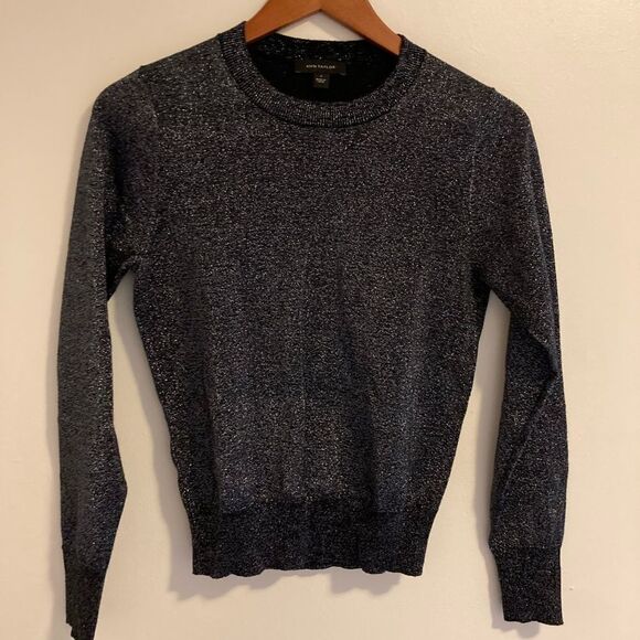 ‎Ann Taylor shimmer crew neck sweater - Picture 2 of 4